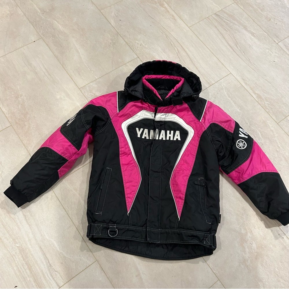 Yamaha pink and black youth snowmobile jacket size 12
